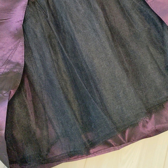 Vintage 90s Jessica McClintock Purple Lace Taffeta Gown Dress Prom Formal S M - Picture 11 of 14